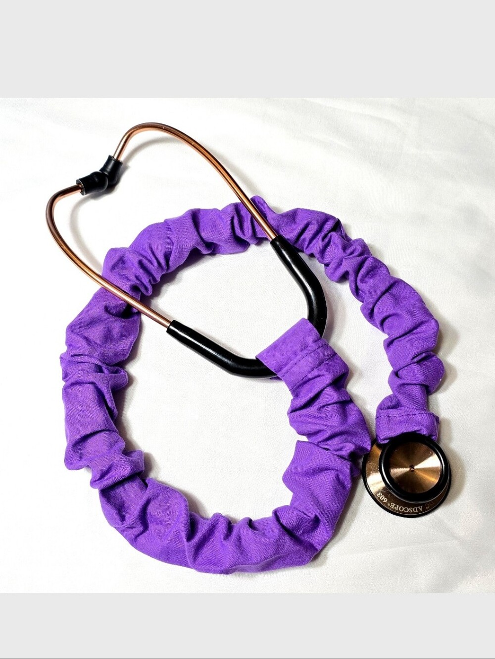 Purple Cotton Stethoscope Cover, Handmade Washable Protective Stethoscope Sleeve